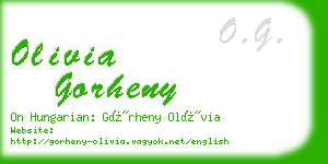 olivia gorheny business card